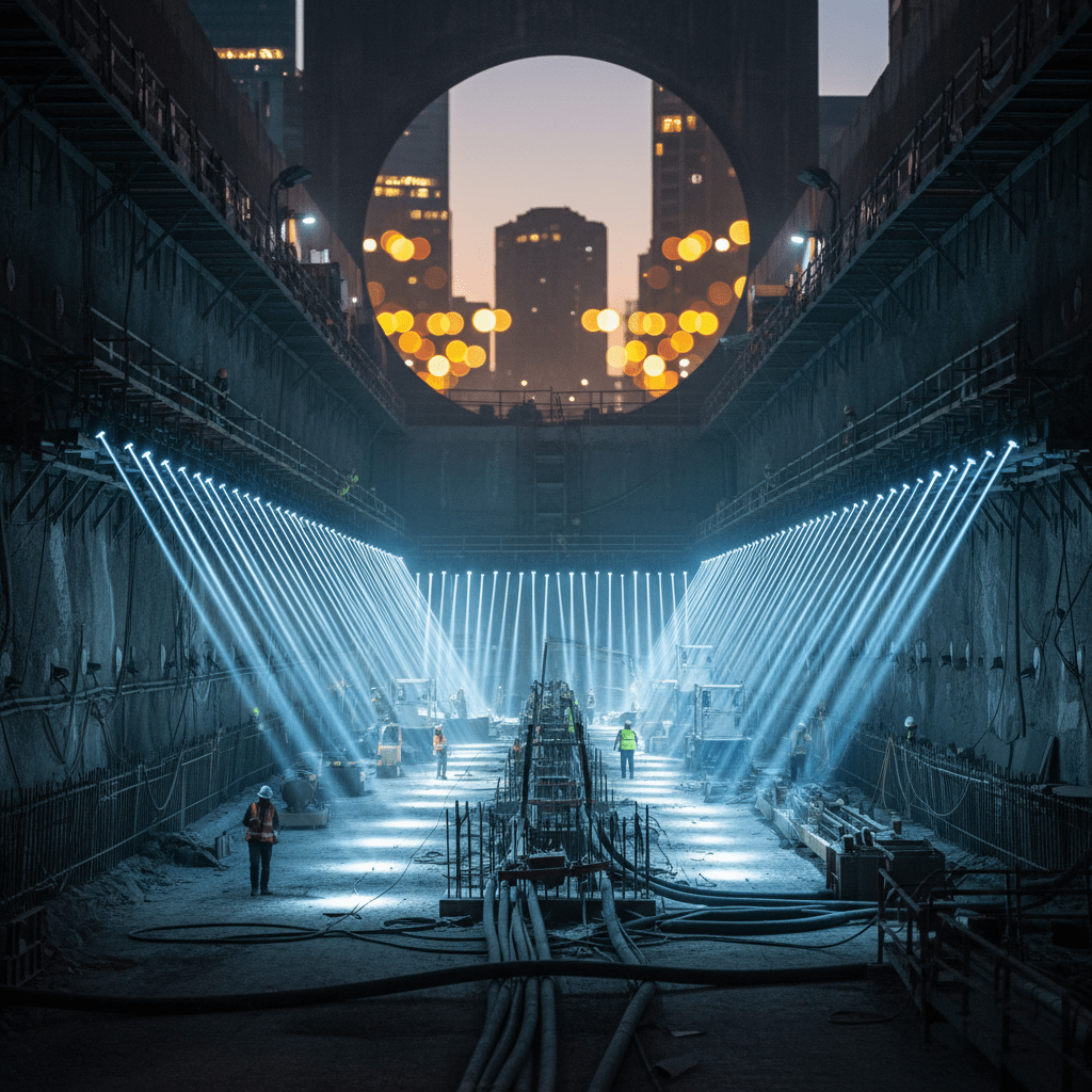 Robuste LED Tiefbaubeleuchtung für Baustellen und Infrastrukturprojekte