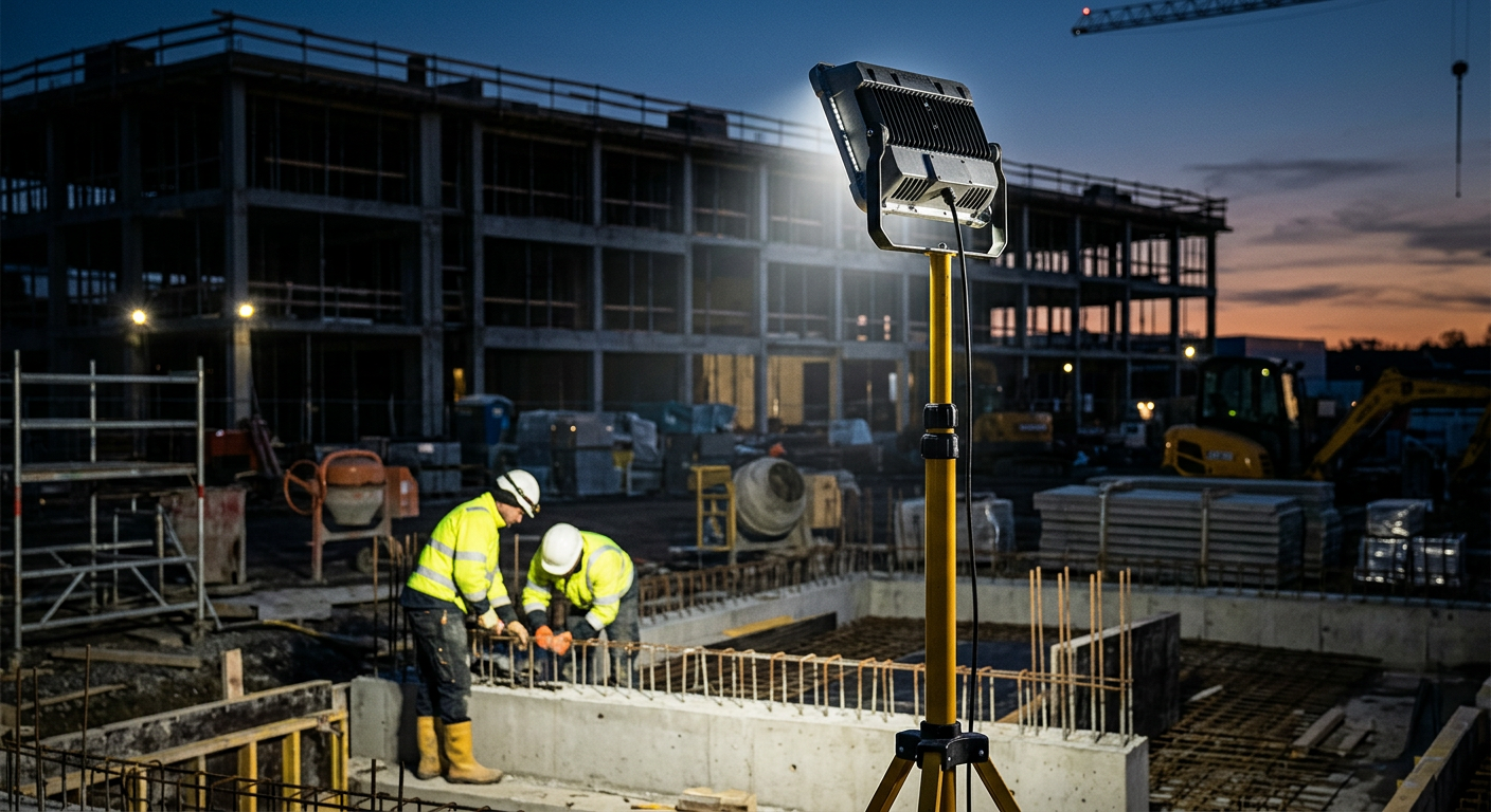 Auswahlkriterien LED Baustrahler DGUV konform Auswahlkriterien LED Baustrahler 500W DGUV Vorschrift mit IP Schutz und CE Kennzeichnung